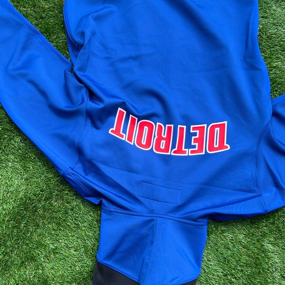 $140 XL-3XLT Nike Detroit Pistons 75th Anniversary NBA Showtime Hooded Jacket - Picture 10 of 14